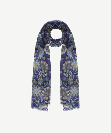  YARGICI Çiçek Desenli Yün Şal
