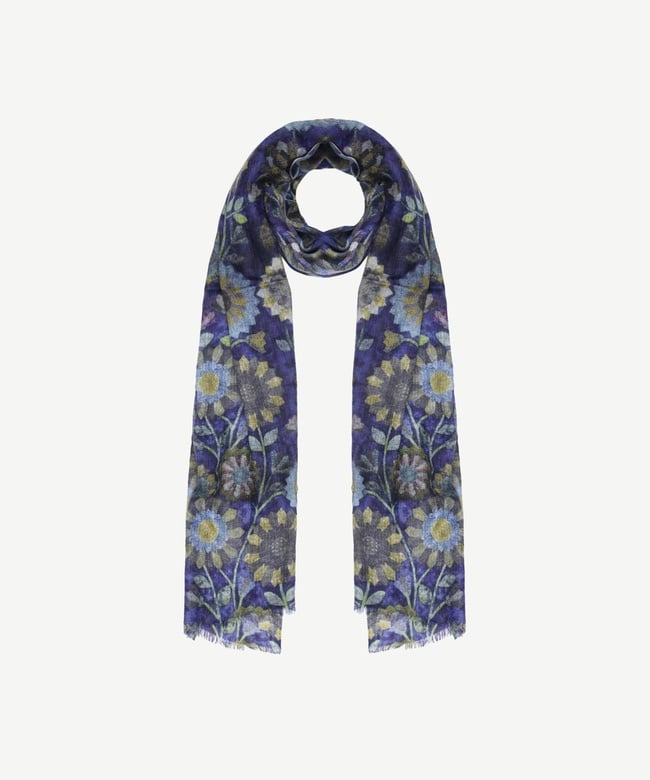  YARGICI Çiçek Desenli Yün Şal