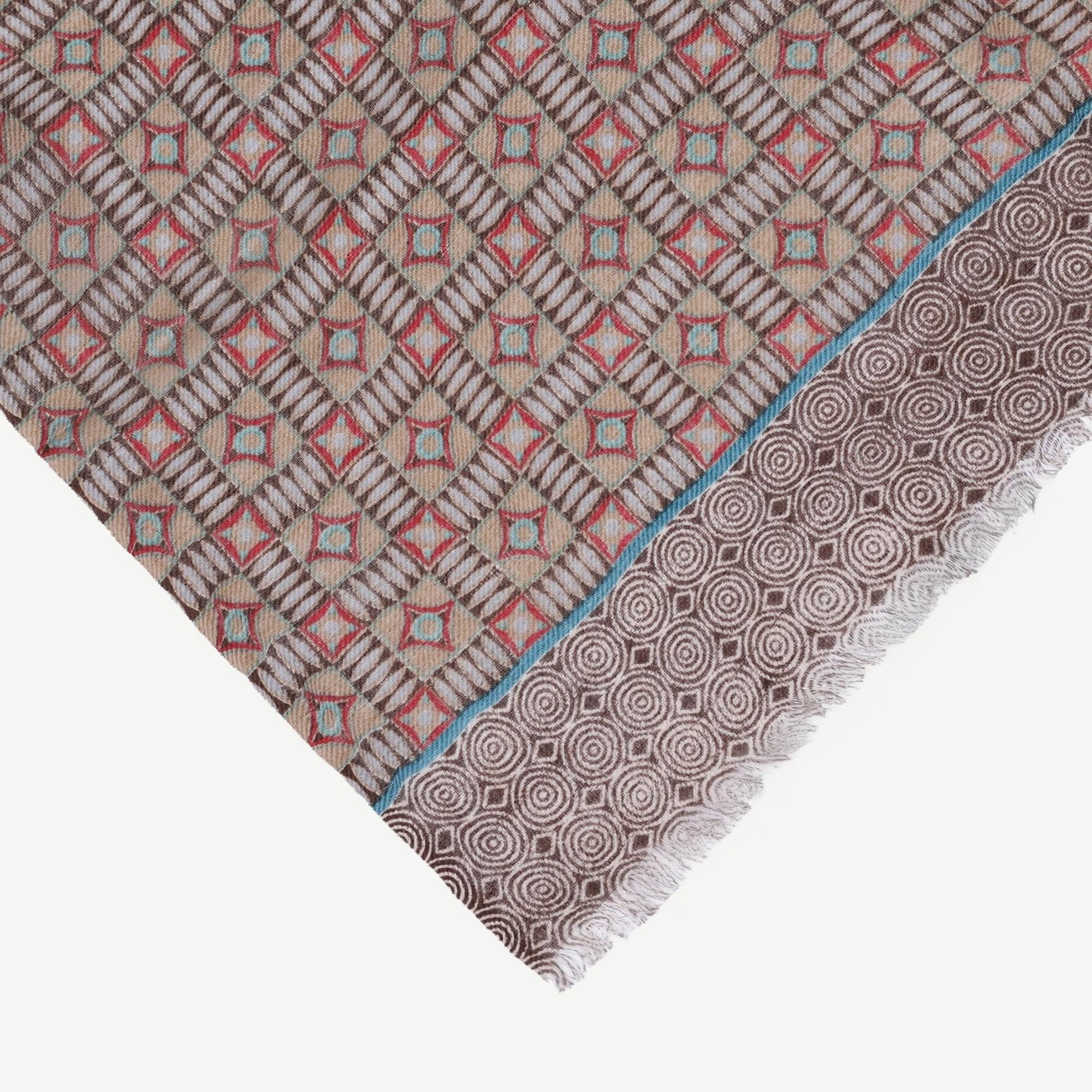 YARGICI Geometrik Desenli Ve Yün Karışımlı Şal