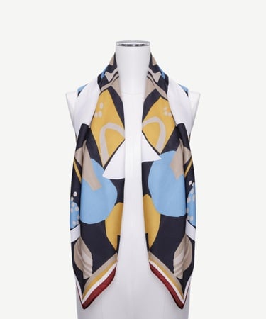  YARGICI Geometrik Desenli Fular