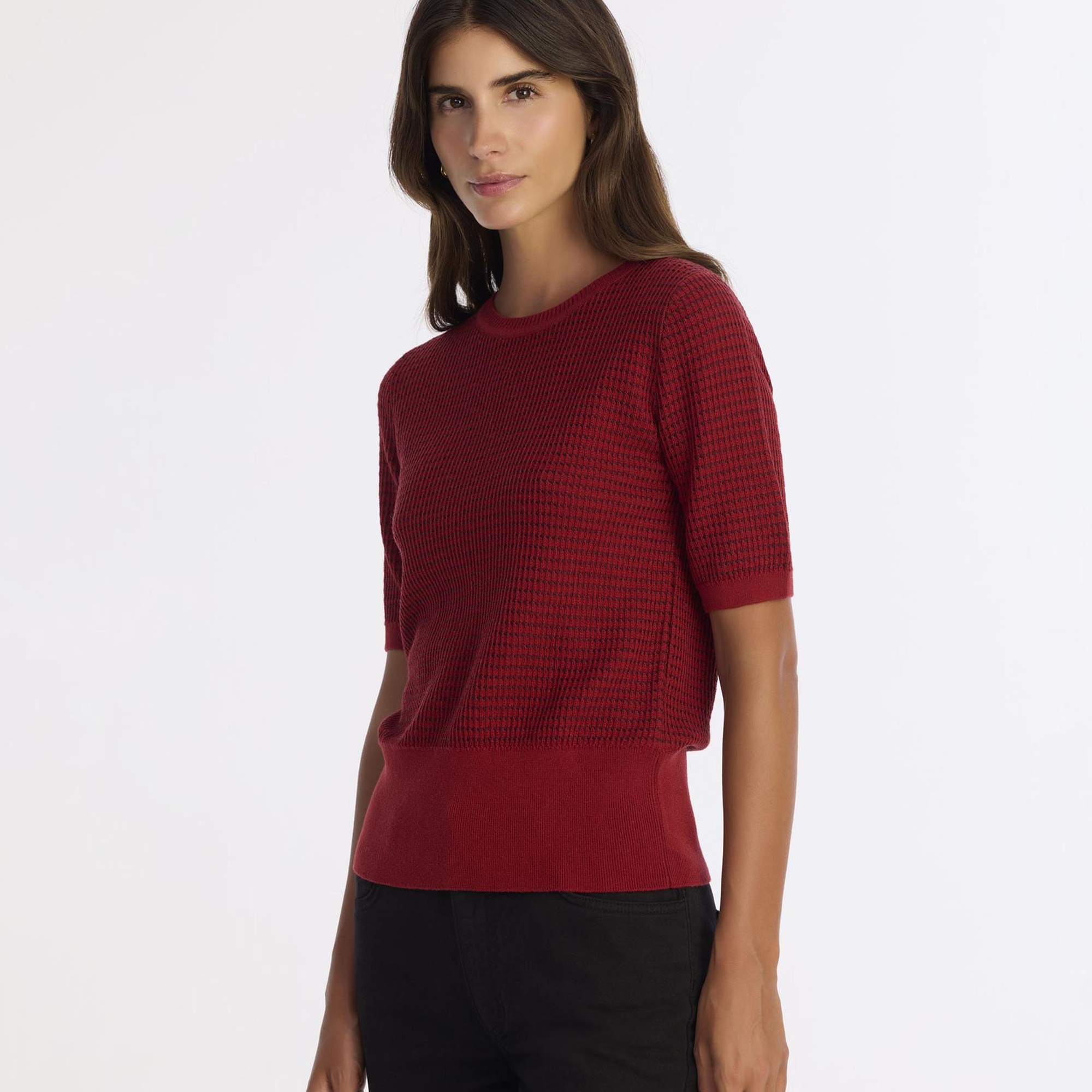 YARGICI Regular Bisiklet Yaka Kısa Kol Kazak