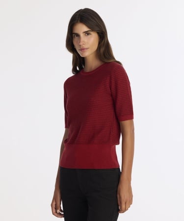  YARGICI Regular Bisiklet Yaka Kısa Kol Kazak