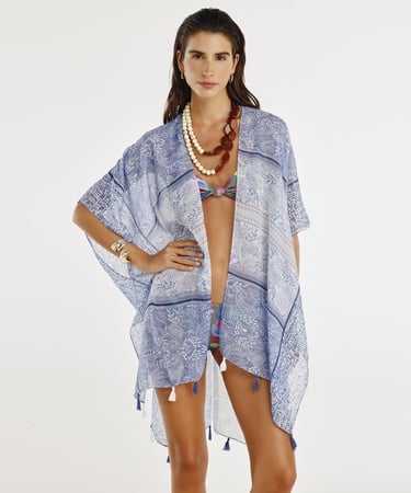  YARGICI Püskül Detayli Beachwear Tunik