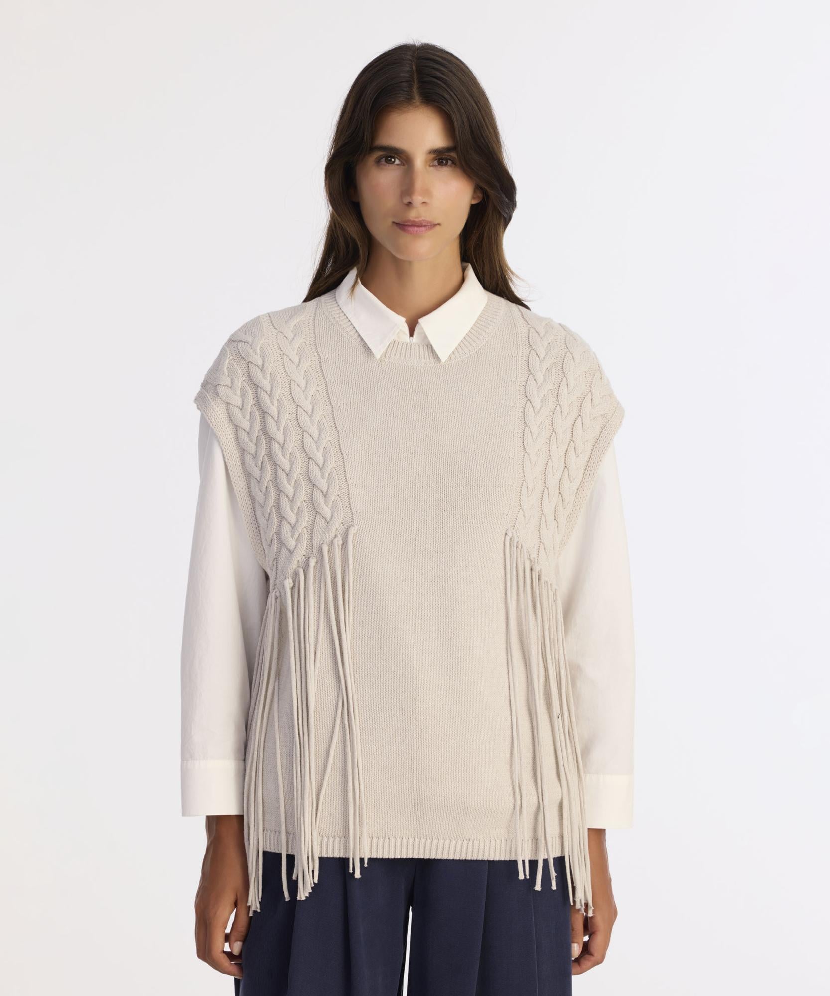  YARGICI Regular Bisiklet Yaka Kolsuz Kazak