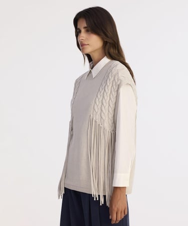  YARGICI Regular Bisiklet Yaka Kolsuz Kazak