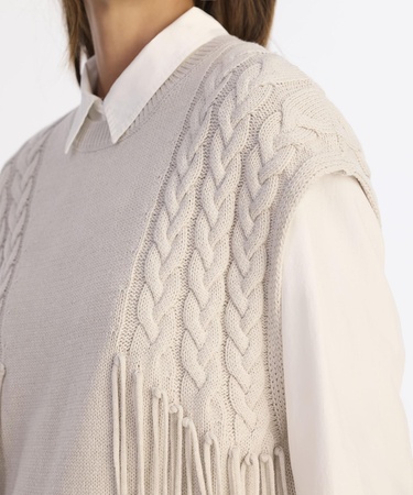  YARGICI Regular Bisiklet Yaka Kolsuz Kazak