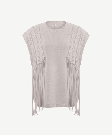  YARGICI Regular Bisiklet Yaka Kolsuz Kazak