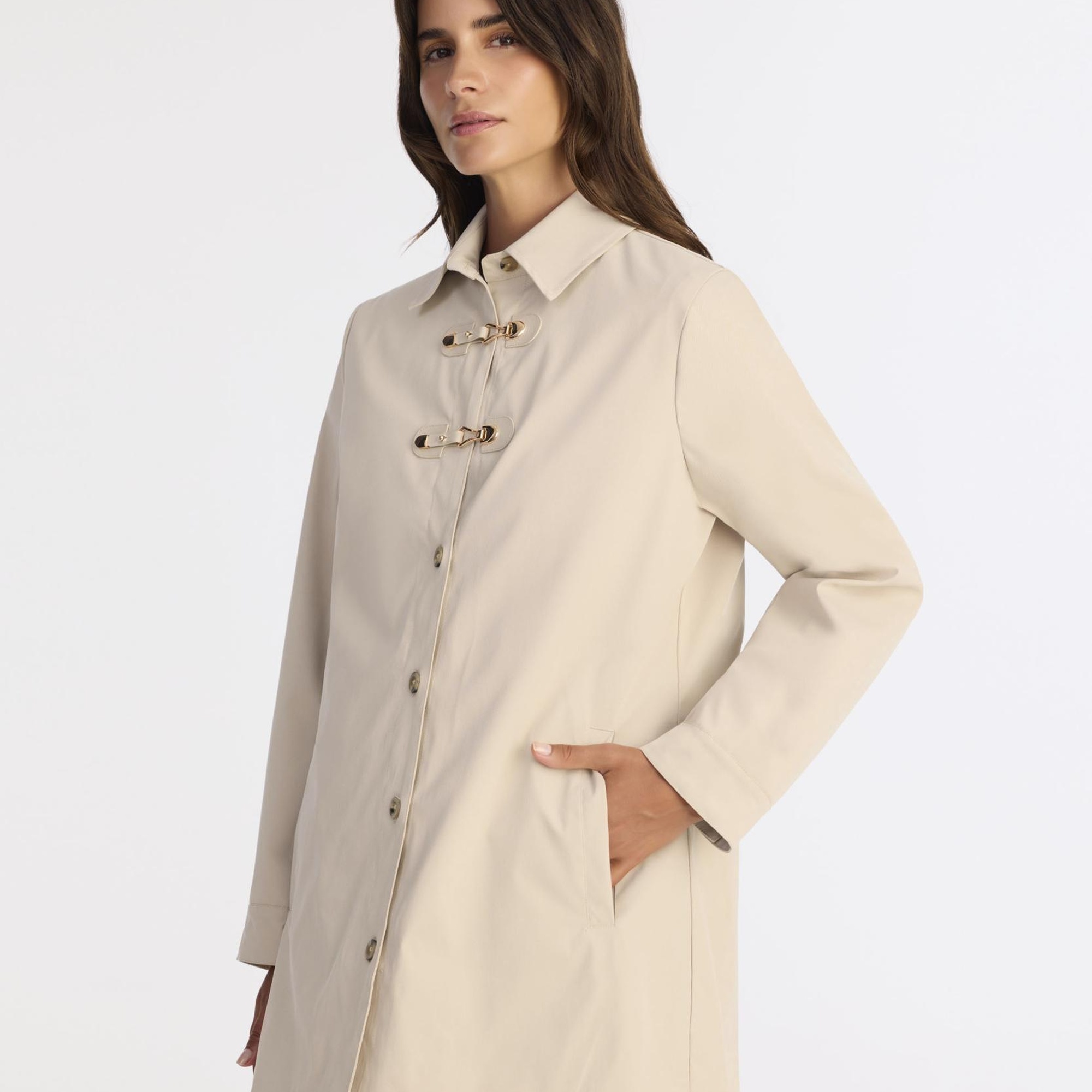 YARGICI Regular Gömlek Yaka Uzun Kol Pardösü