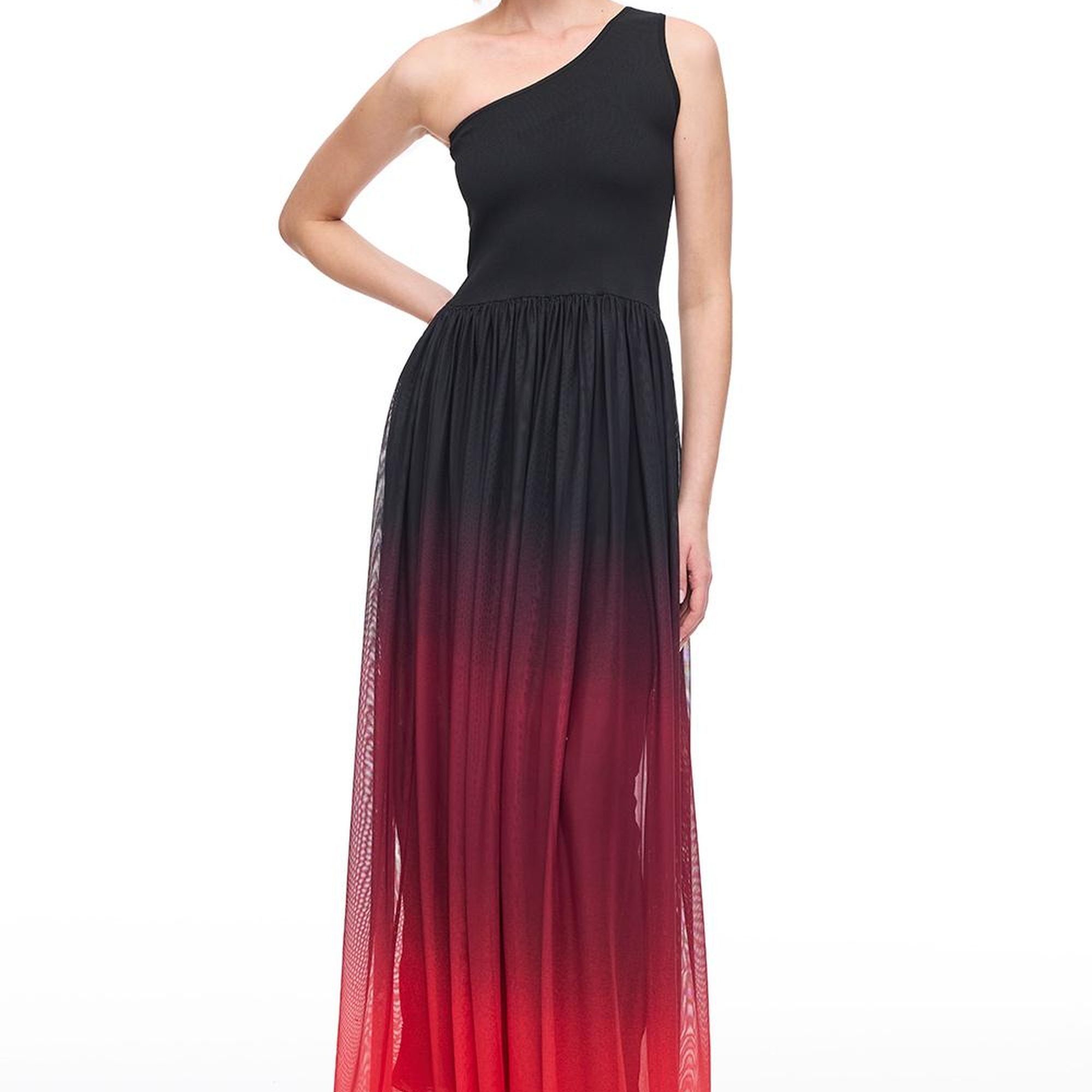 Siyah Kolsuz Pamuklu Triko Elbise