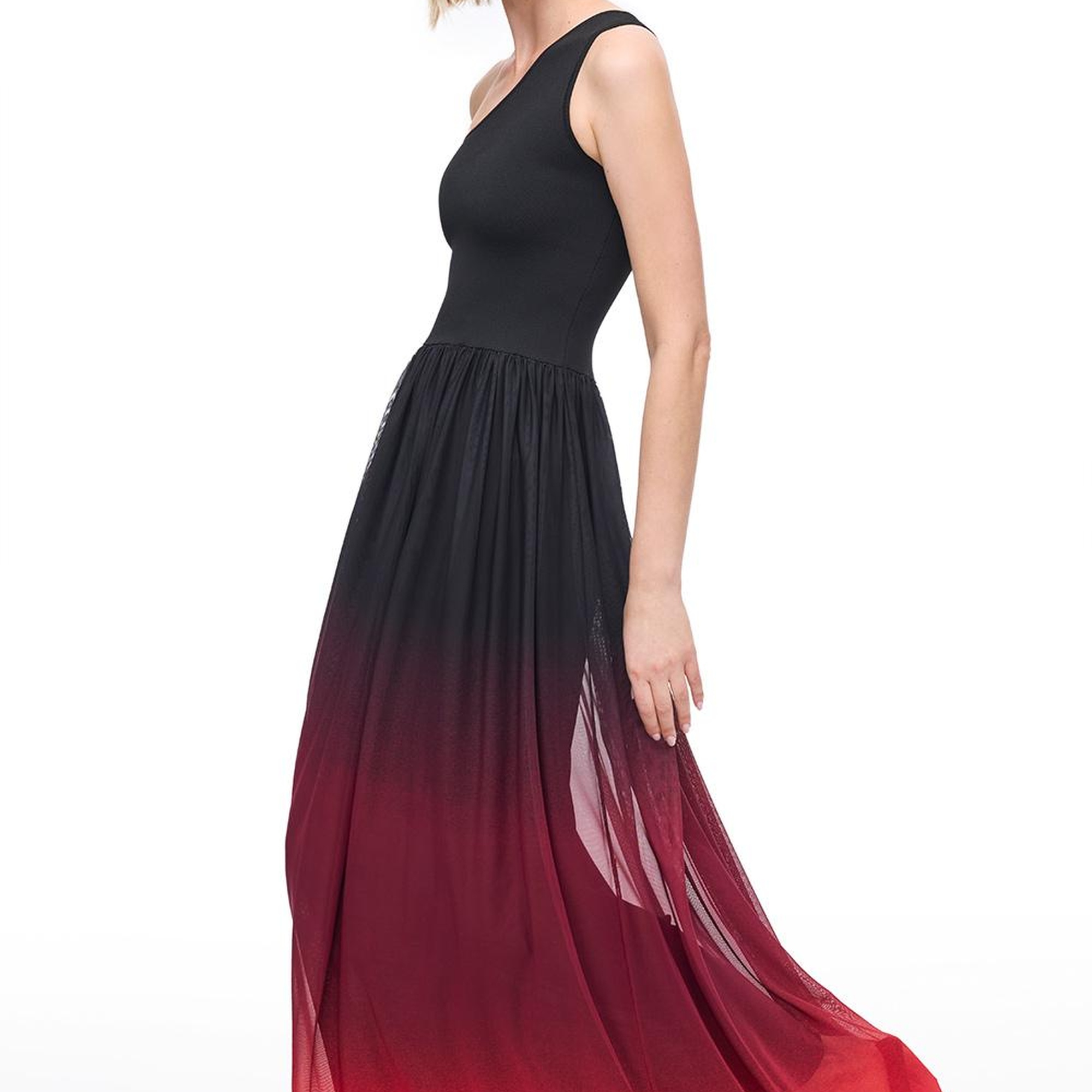 Siyah Kolsuz Pamuklu Triko Elbise