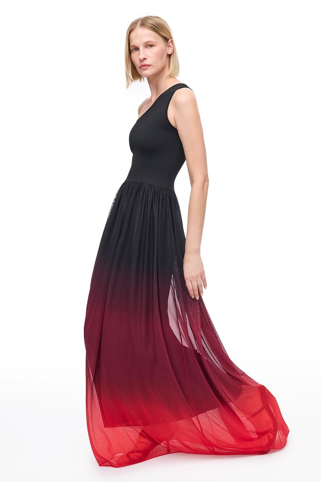  Siyah Kolsuz Pamuklu Triko Elbise