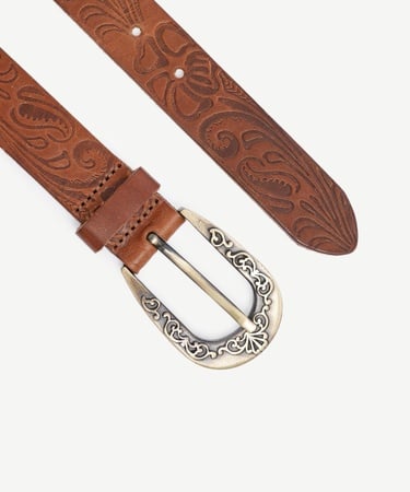  YARGICI Baskılı Deri Kemer