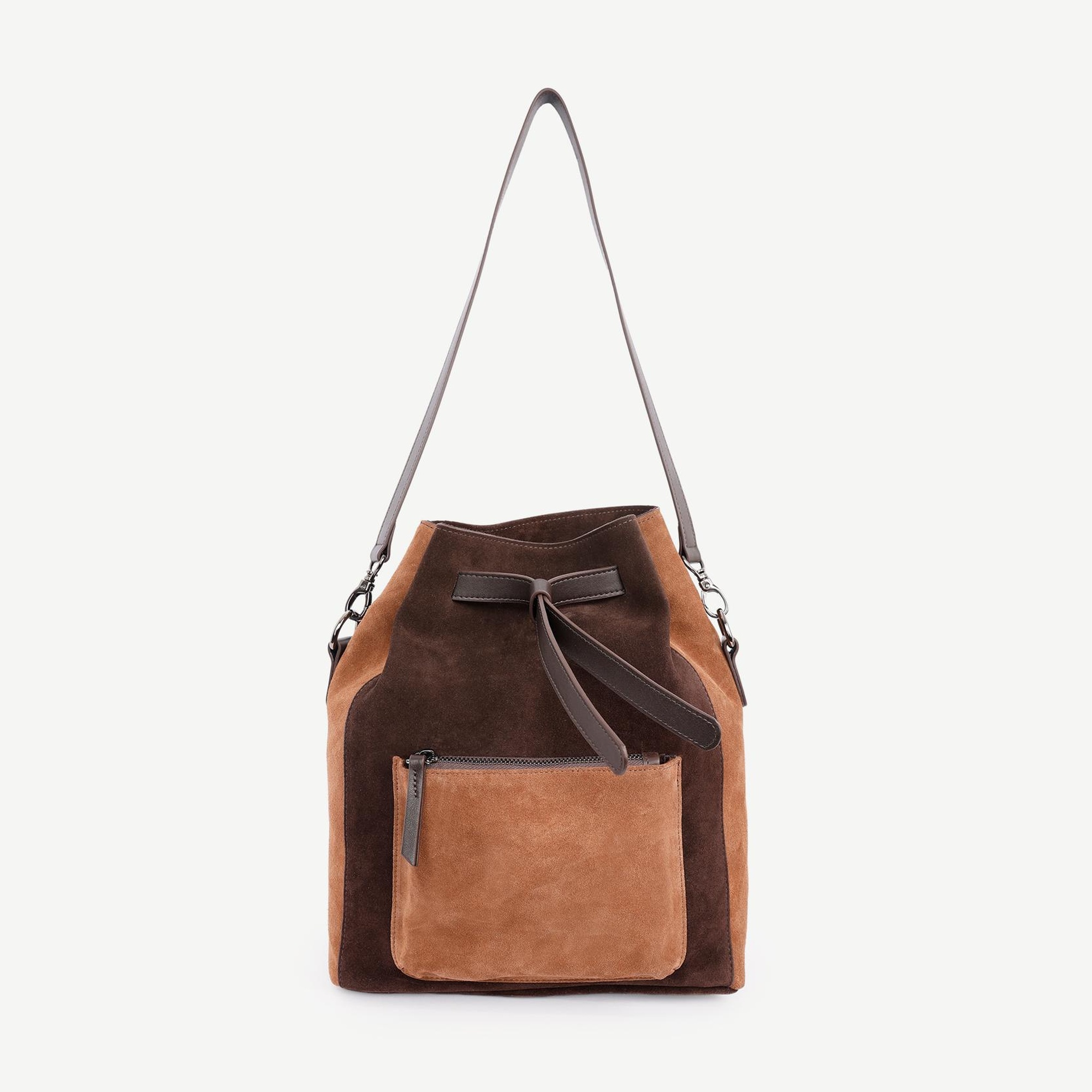 YARGICI Büzgü Detaylı Deri Sırt Çantası