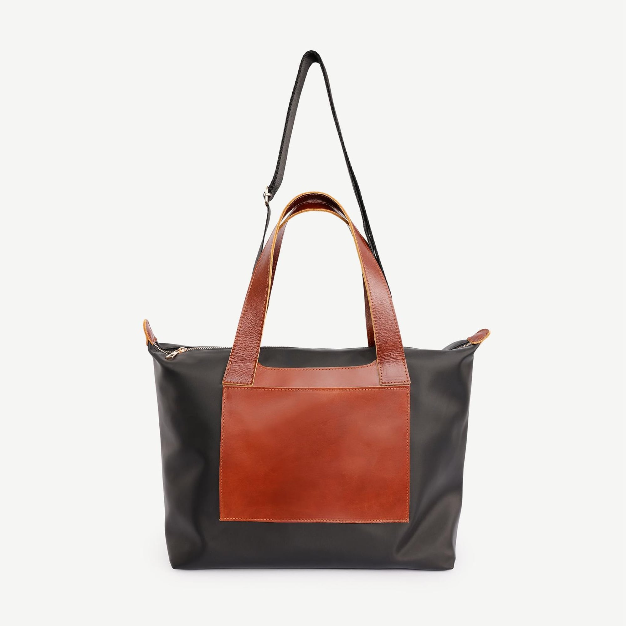 YARGICI Cep Detaylı Deri Garnili Büyük Boy Omuz Çantası