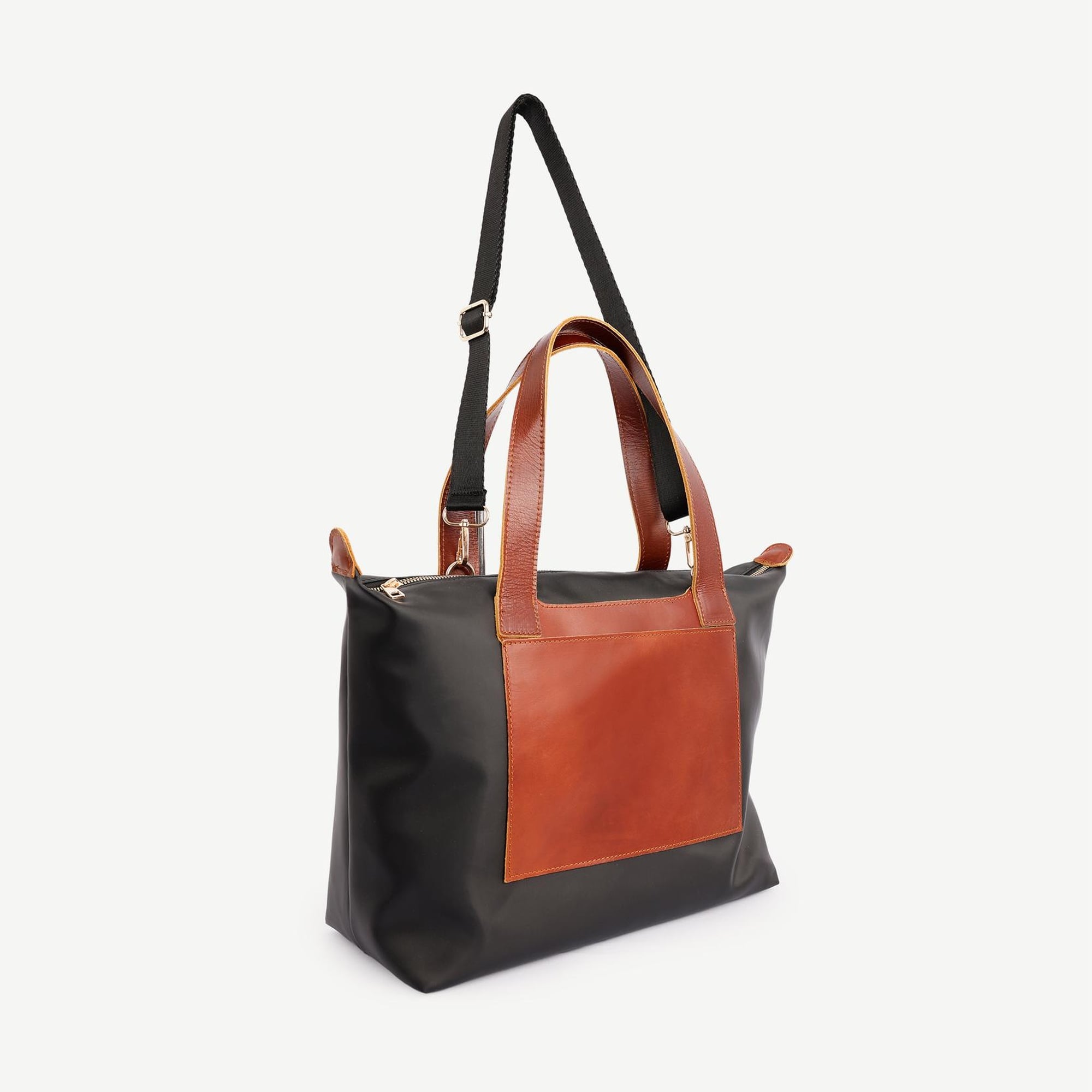 YARGICI Cep Detaylı Deri Garnili Büyük Boy Omuz Çantası