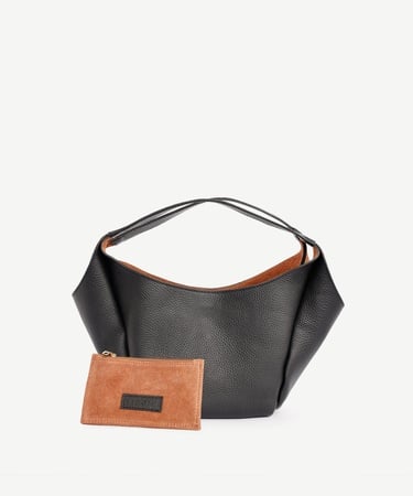  YARGICI Alcantara Astarlı Küçük Deri El Çantası