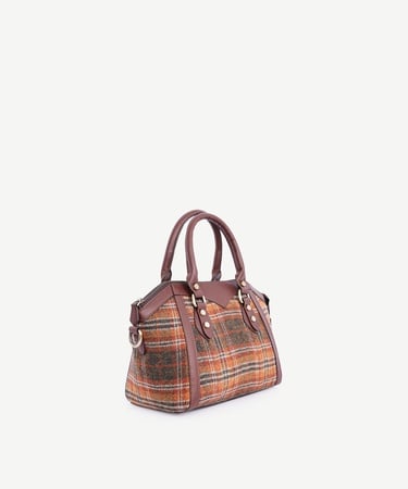  YARGICI Ekose Desenli El Çantası