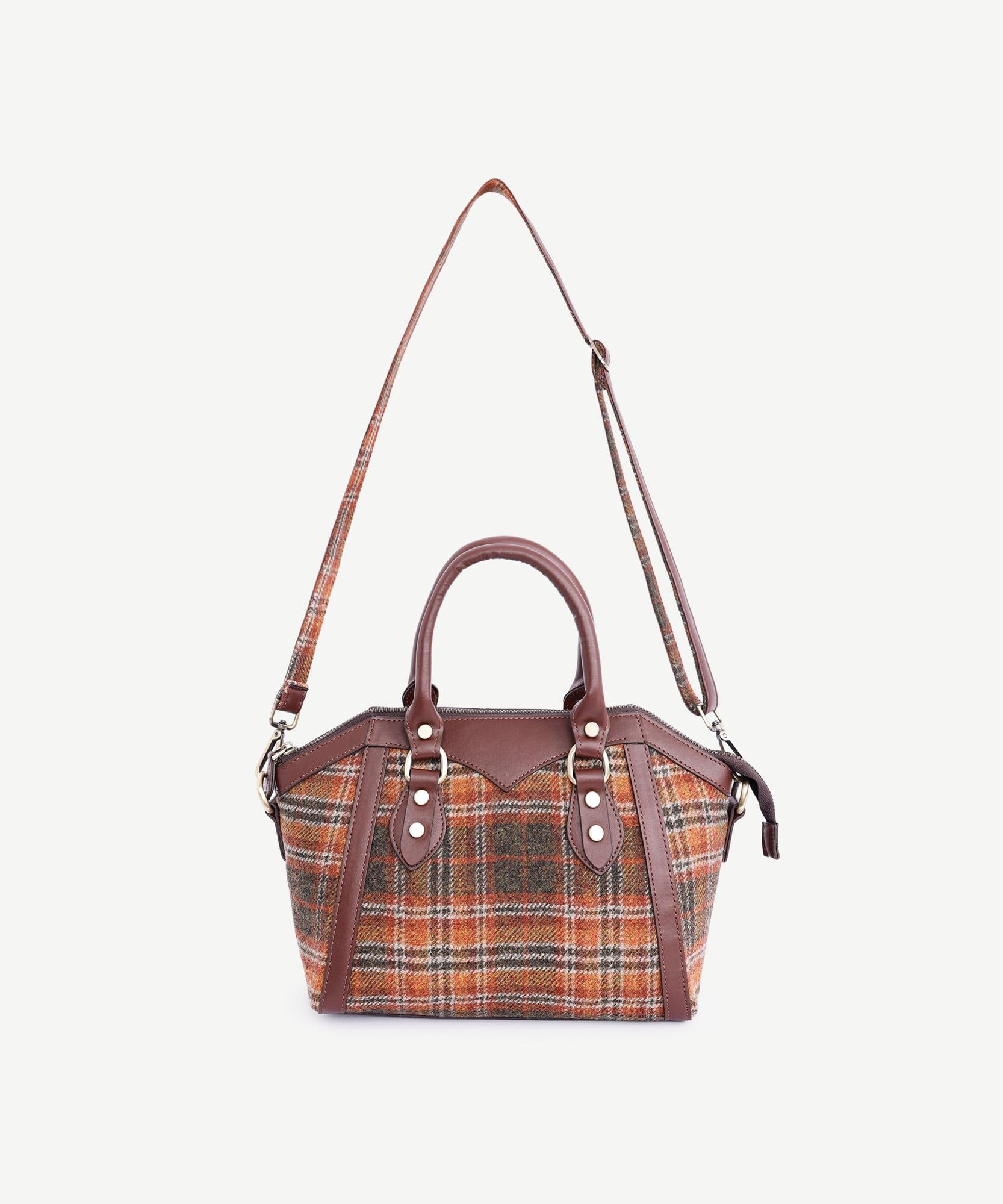  YARGICI Ekose Desenli El Çantası