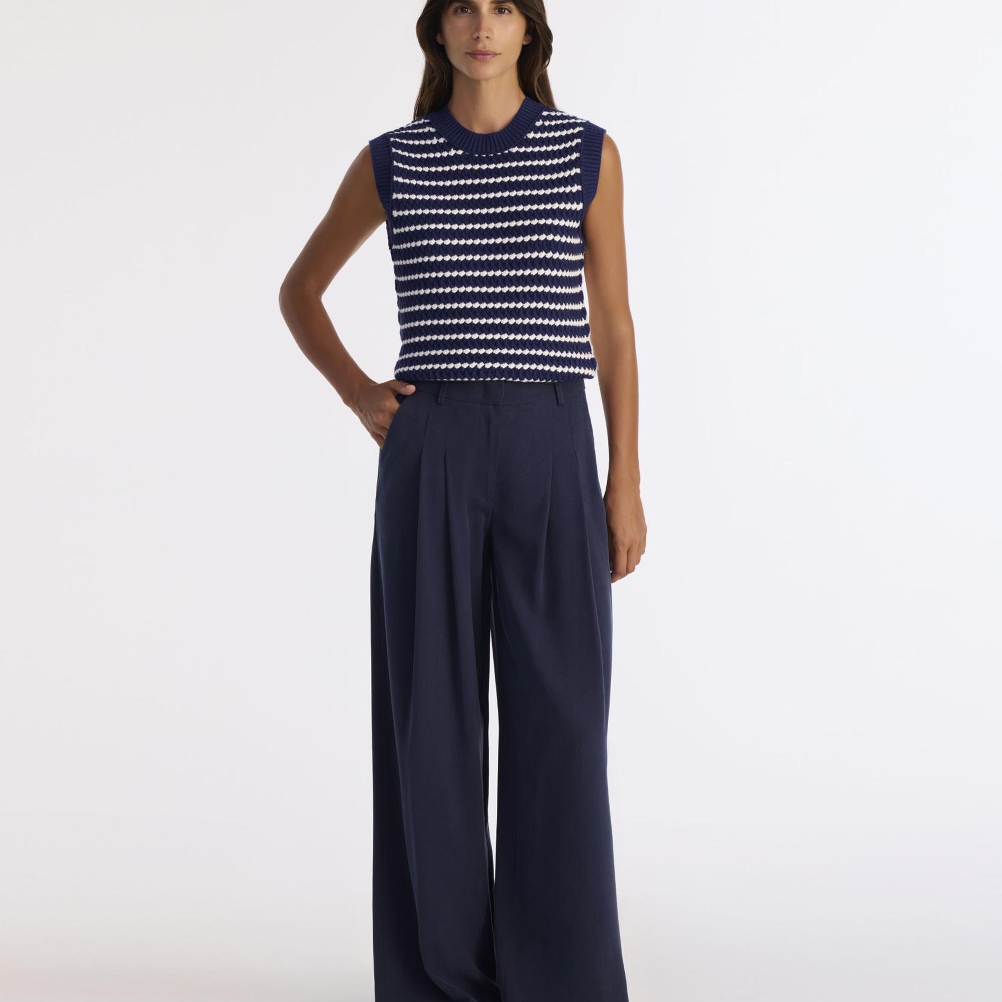 YARGICI Geniş Yüksek Bel Pantolon