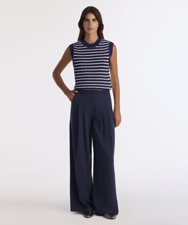  YARGICI Geniş Yüksek Bel Pantolon