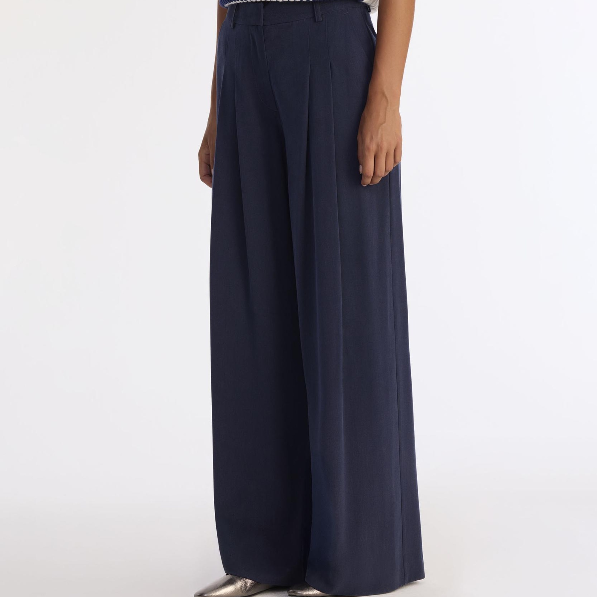 YARGICI Geniş Yüksek Bel Pantolon