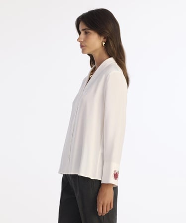  YARGICI Geniş Şal Yaka Uzun Kol Gömlek