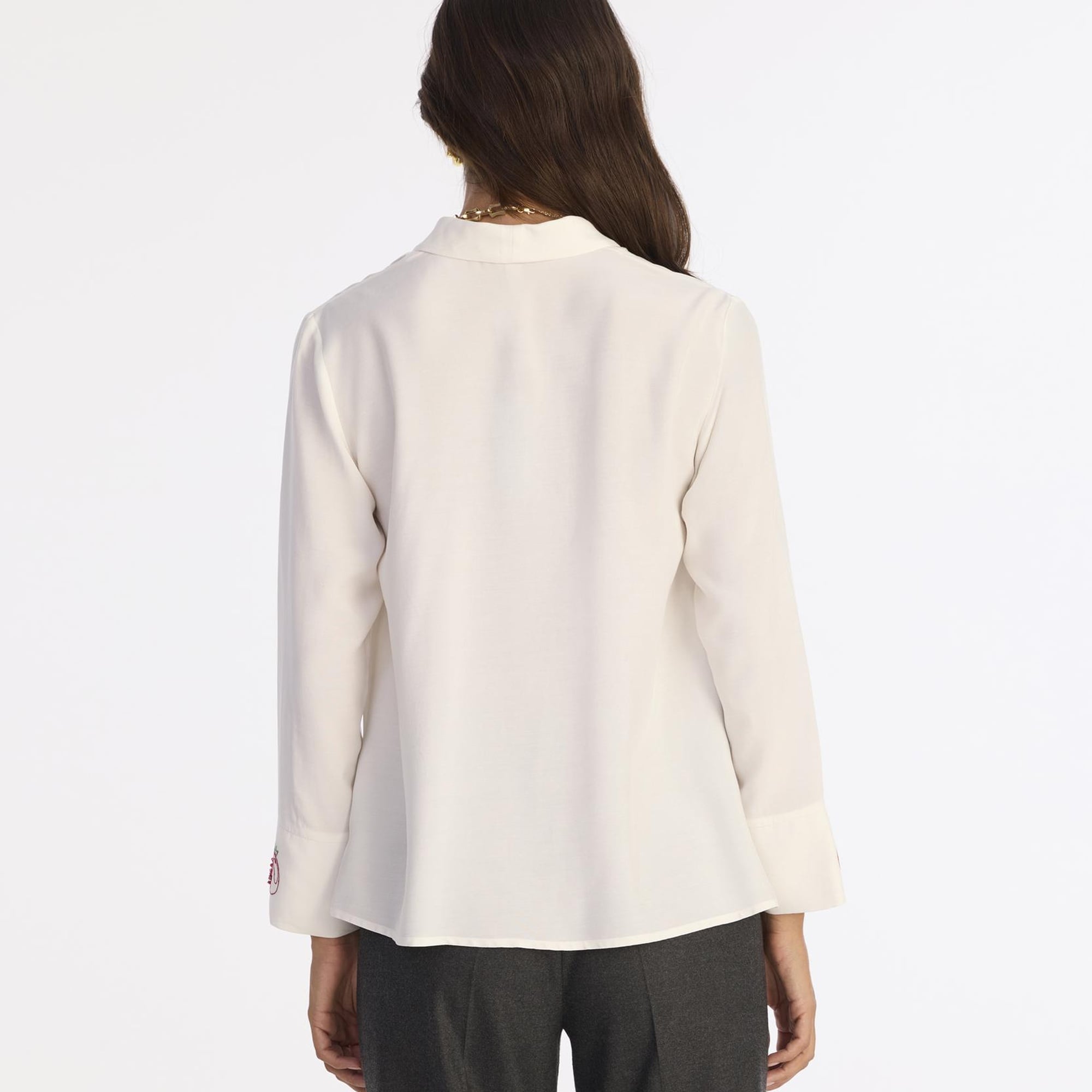 YARGICI Geniş Şal Yaka Uzun Kol Gömlek