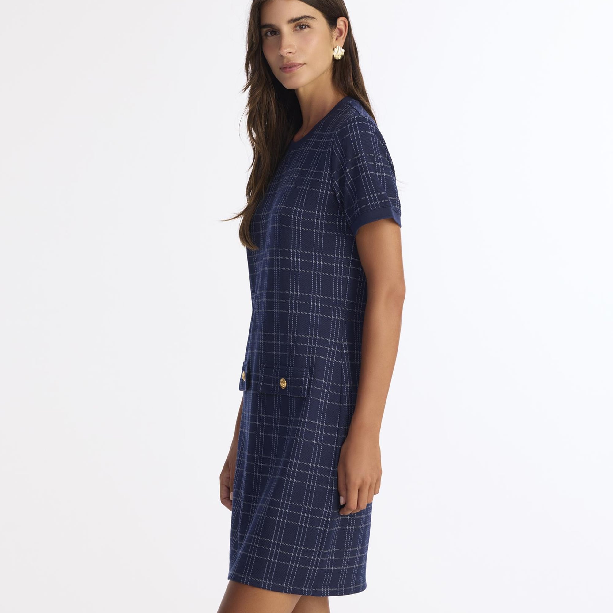 YARGICI Dar Bisiklet Yaka Kısa Kol Elbise