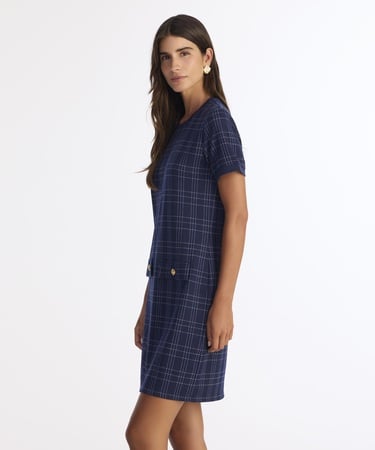  YARGICI Dar Bisiklet Yaka Kısa Kol Elbise