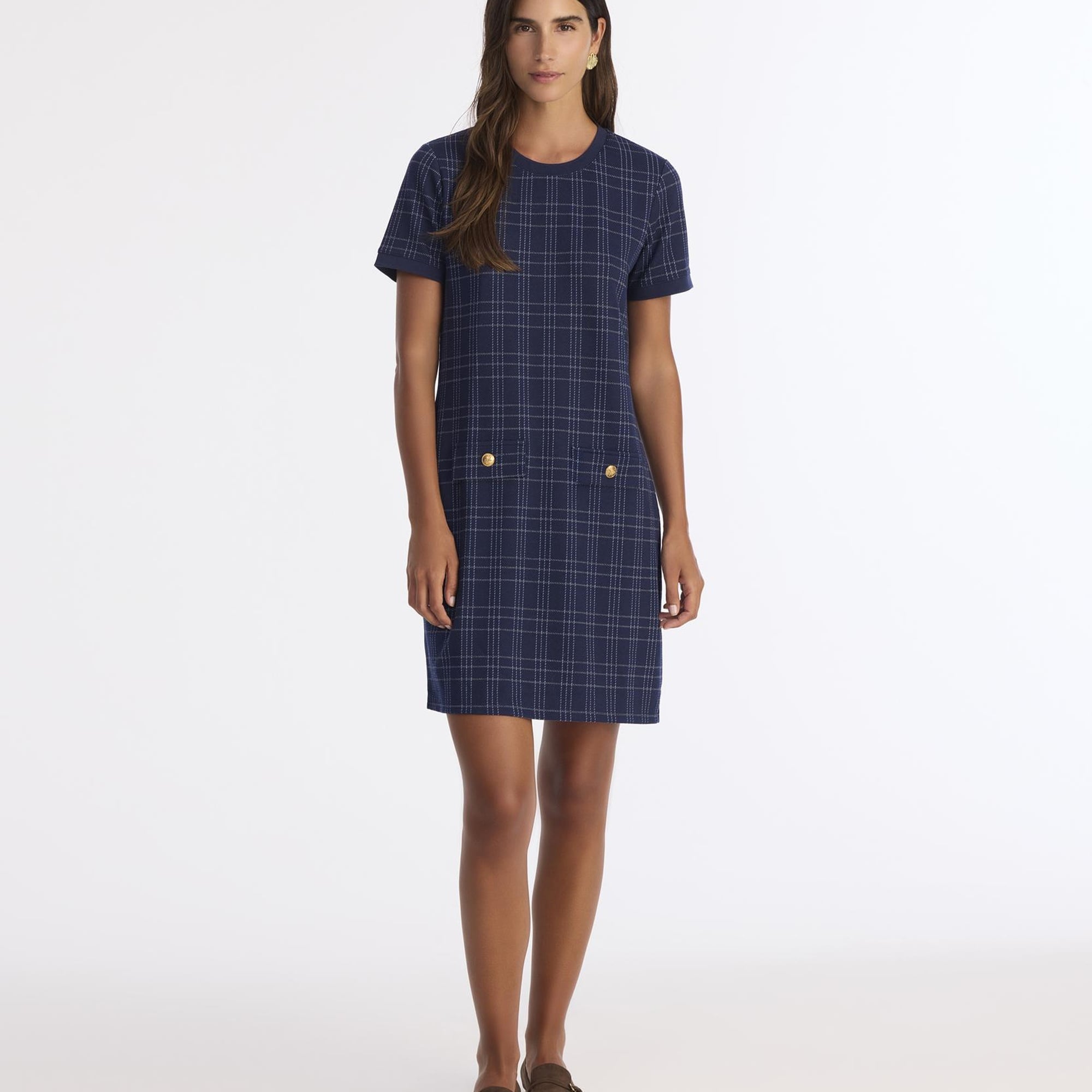 YARGICI Dar Bisiklet Yaka Kısa Kol Elbise