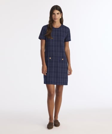  YARGICI Dar Bisiklet Yaka Kısa Kol Elbise