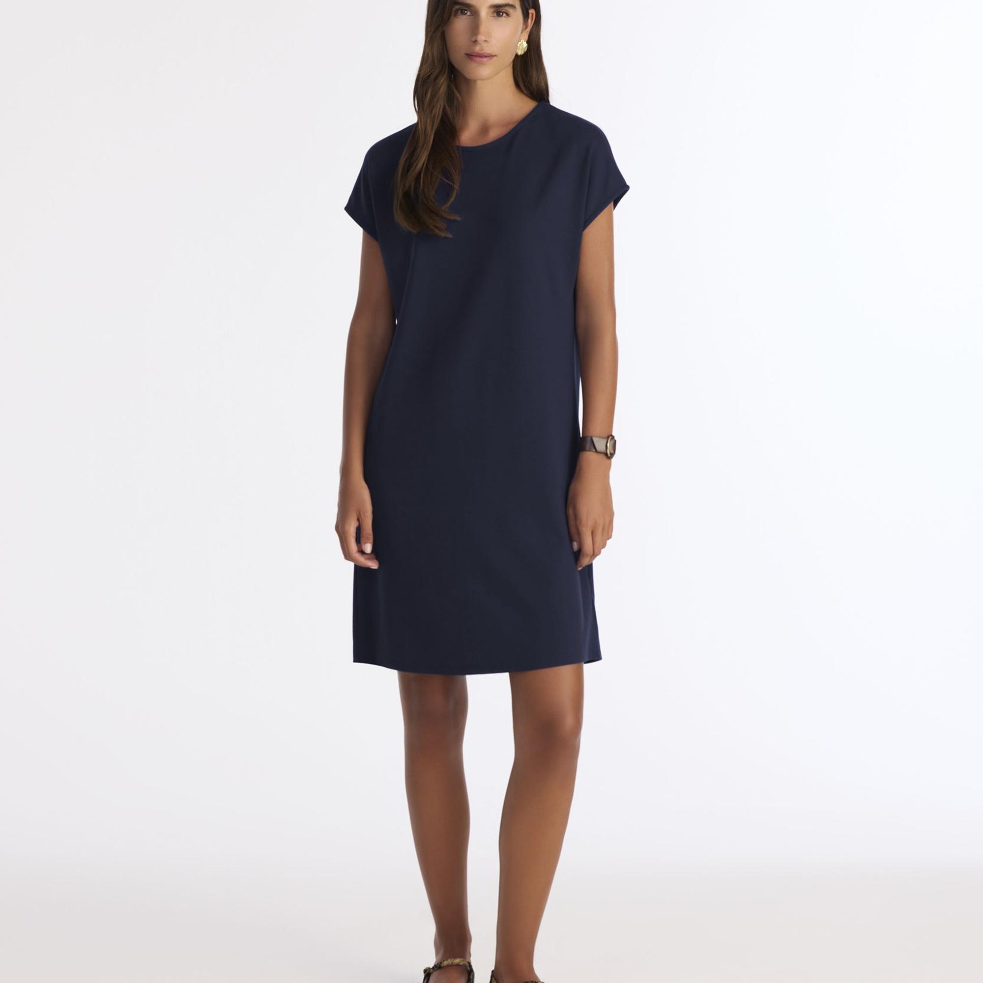 YARGICI Arka Detaylı Kısa Kollu Kısa Elbise