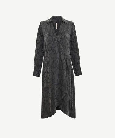  YARGICI Dar Gömlek Yaka Uzun Kol Elbise