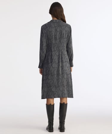  YARGICI Dar Gömlek Yaka Uzun Kol Elbise