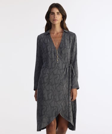  YARGICI Dar Gömlek Yaka Uzun Kol Elbise