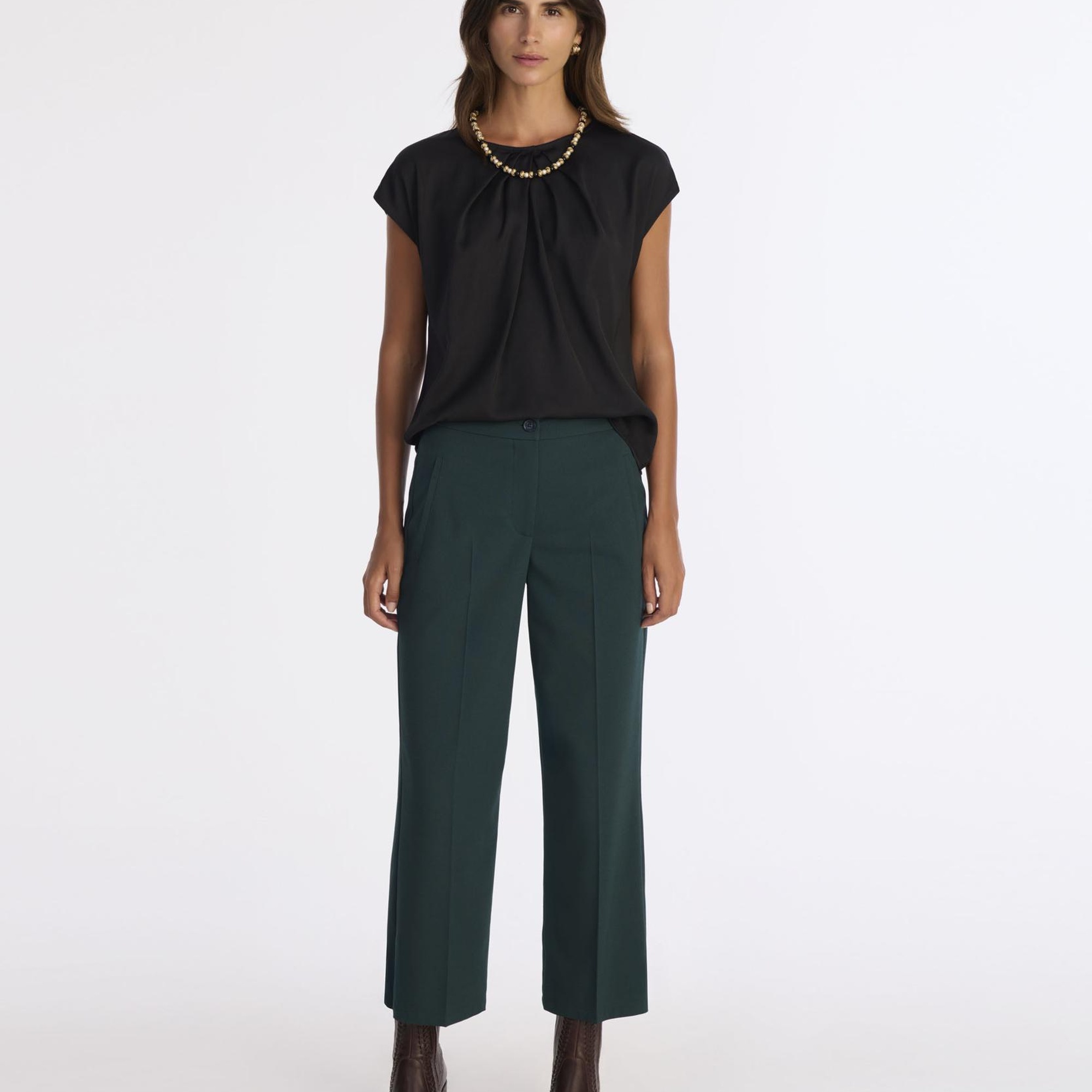 YARGICI Düz Yüksek Bel Pantolon