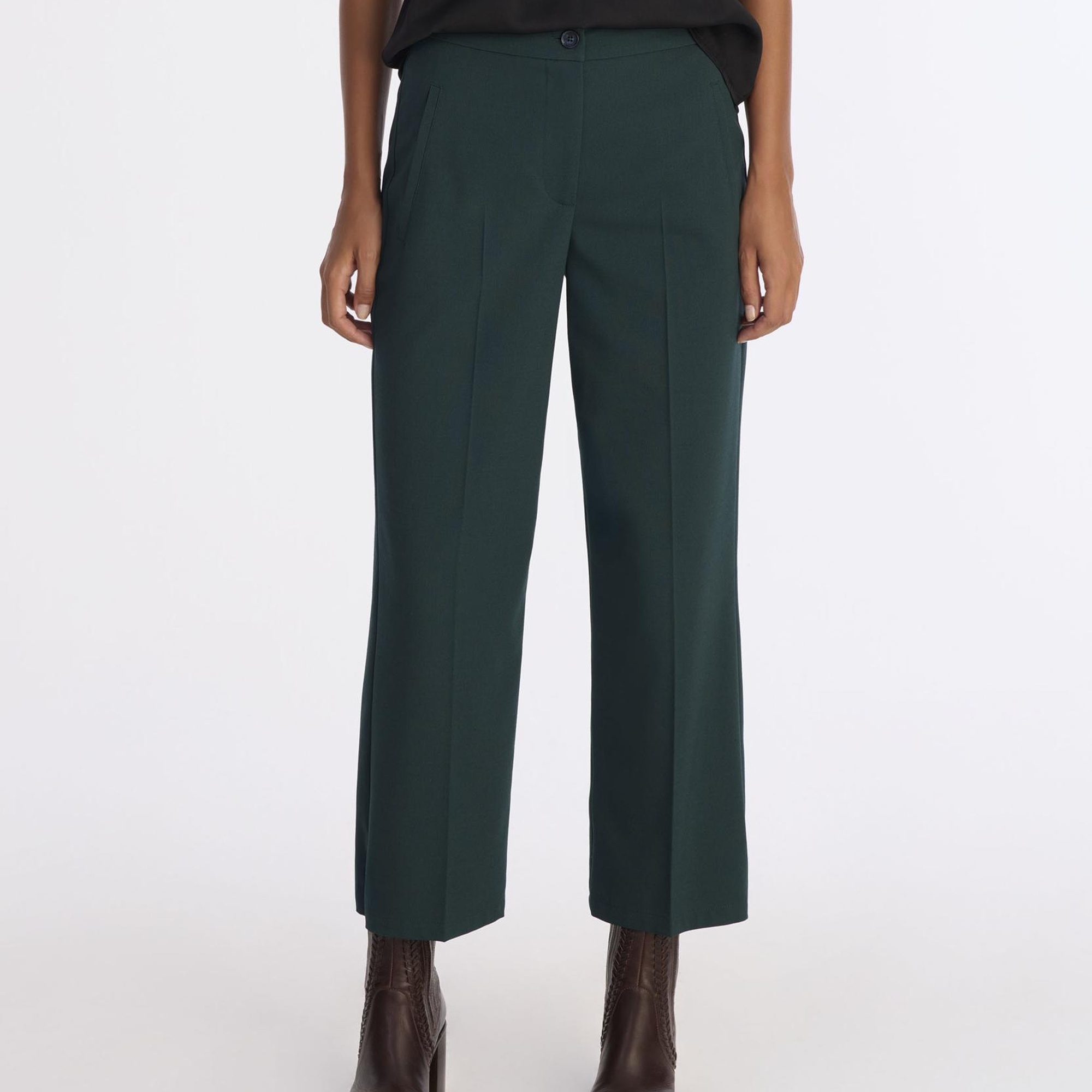 YARGICI Düz Yüksek Bel Pantolon