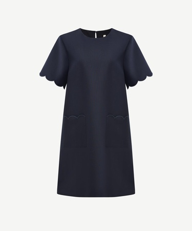  YARGICI Bol Bisiklet Yaka Kısa Kol Elbise