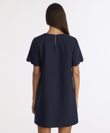  YARGICI Bol Bisiklet Yaka Kısa Kol Elbise