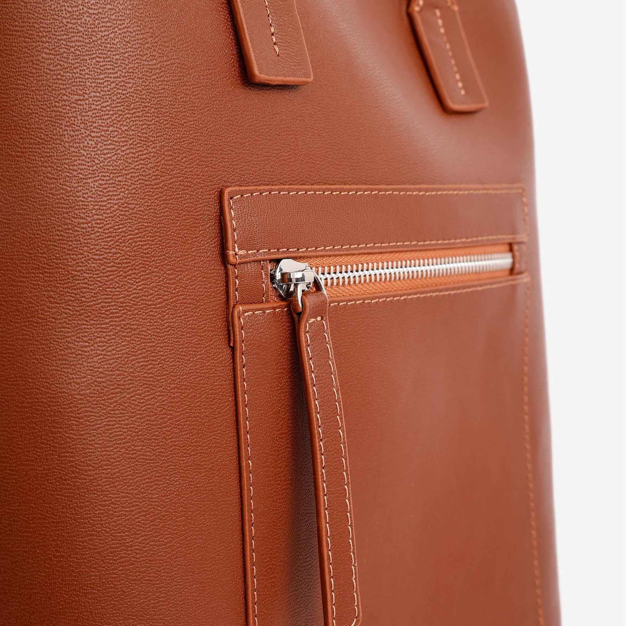 YARGICI Fermuarlı Deri El Çantası