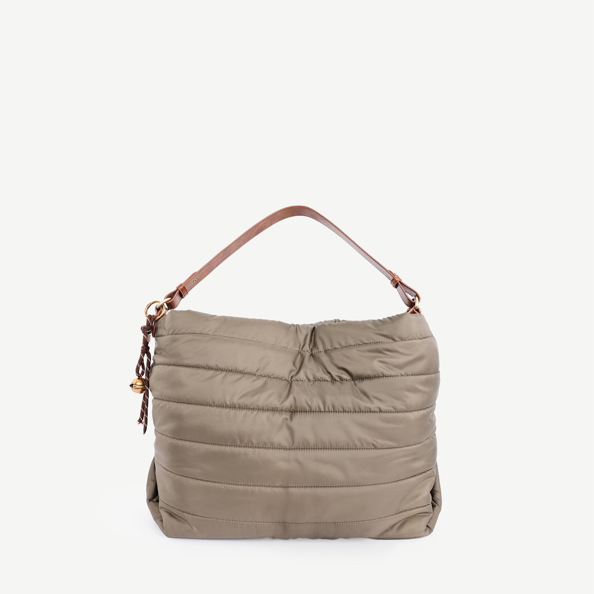 YARGICI Kapitone Kumaş Omuz Çantası