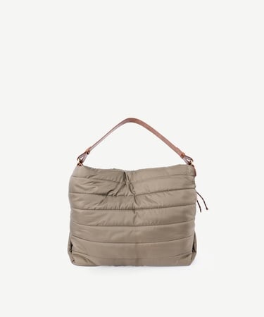  YARGICI Kapitone Kumaş Omuz Çantası