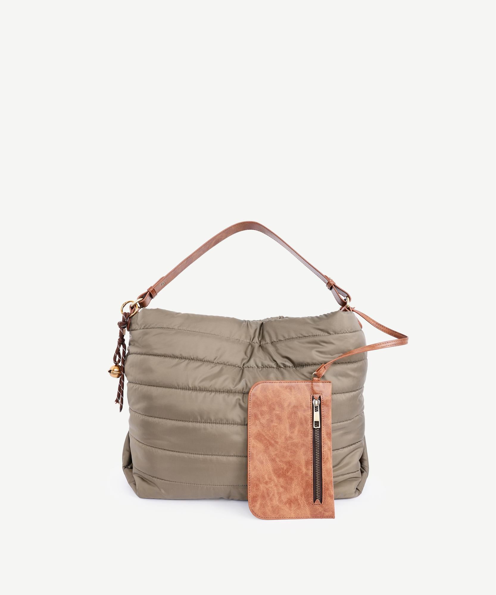  YARGICI Kapitone Kumaş Omuz Çantası