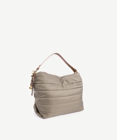  YARGICI Kapitone Kumaş Omuz Çantası