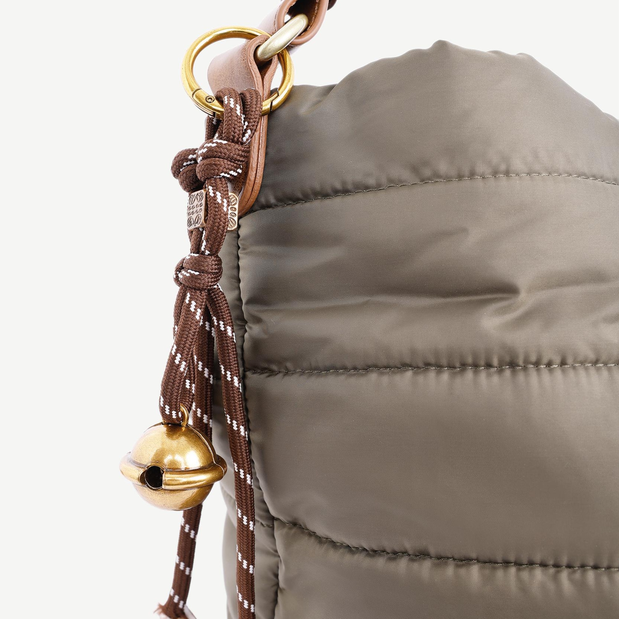 YARGICI Kapitone Kumaş Omuz Çantası