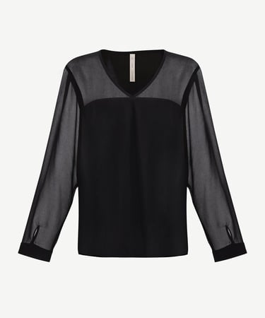  YARGICI Regular V Yaka Uzun Kol Bluz