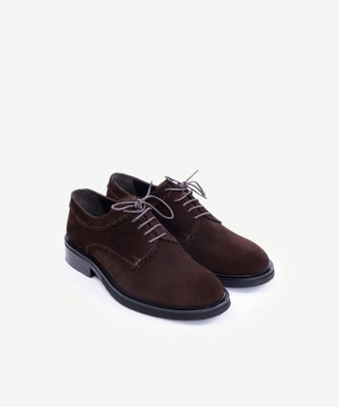  YARGICI Bağcıklı Deri Düz Ayakkabı