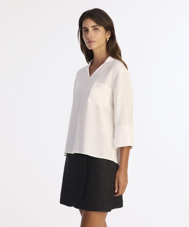  YARGICI Regular Gömlek Yaka 3/4 Kol Bluz