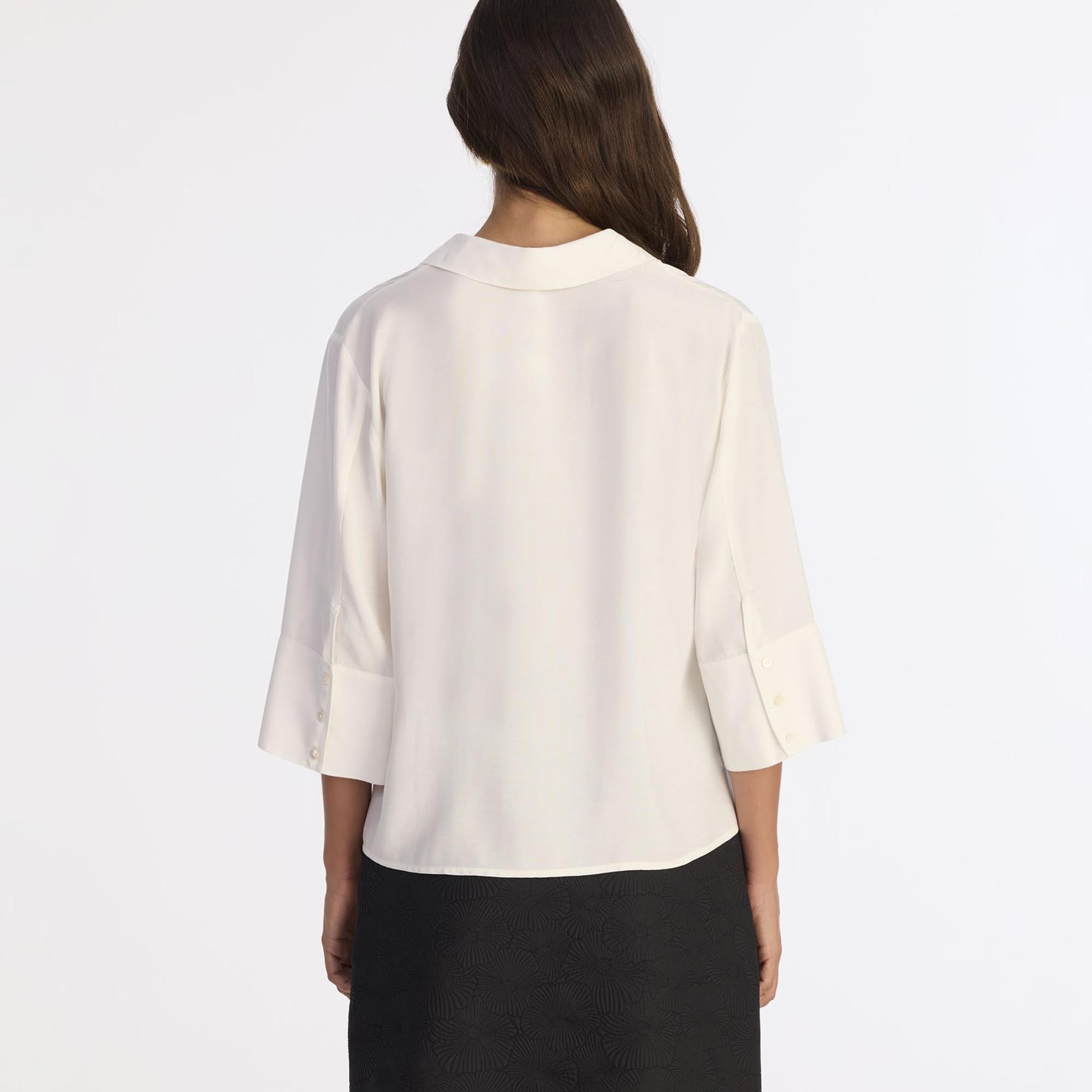 YARGICI Regular Gömlek Yaka 3/4 Kol Bluz