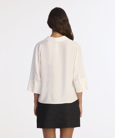  YARGICI Regular Gömlek Yaka 3/4 Kol Bluz